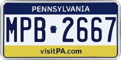 PA license plate MPB2667