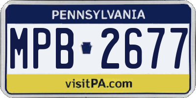 PA license plate MPB2677