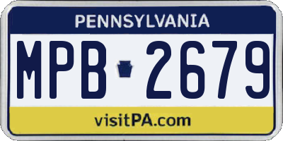 PA license plate MPB2679
