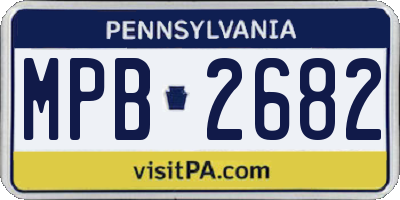 PA license plate MPB2682