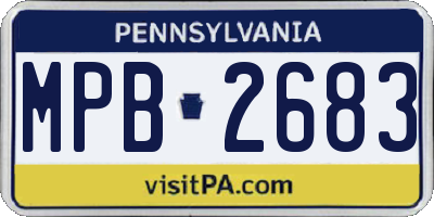 PA license plate MPB2683