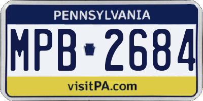 PA license plate MPB2684