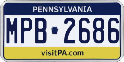 PA license plate MPB2686
