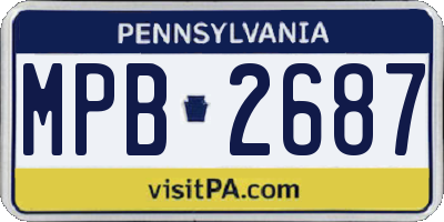 PA license plate MPB2687