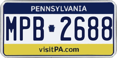 PA license plate MPB2688