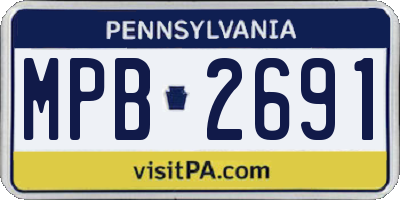PA license plate MPB2691