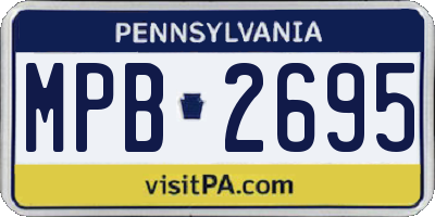 PA license plate MPB2695