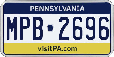 PA license plate MPB2696