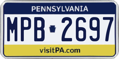 PA license plate MPB2697