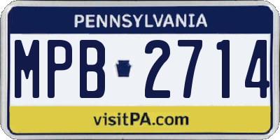 PA license plate MPB2714