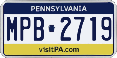 PA license plate MPB2719