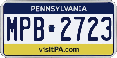 PA license plate MPB2723