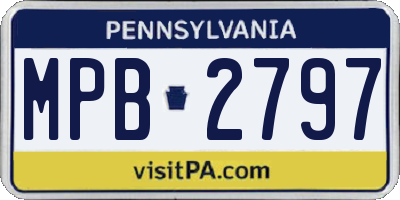 PA license plate MPB2797
