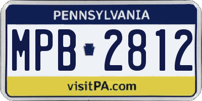 PA license plate MPB2812