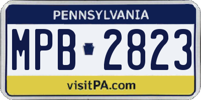 PA license plate MPB2823