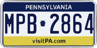 PA license plate MPB2864