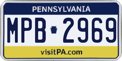 PA license plate MPB2969
