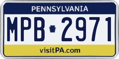 PA license plate MPB2971