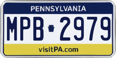 PA license plate MPB2979