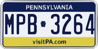 PA license plate MPB3264
