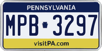 PA license plate MPB3297