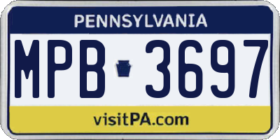 PA license plate MPB3697