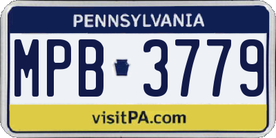 PA license plate MPB3779