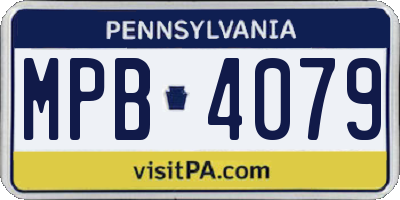 PA license plate MPB4079