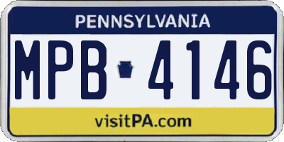 PA license plate MPB4146