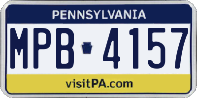 PA license plate MPB4157