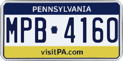 PA license plate MPB4160