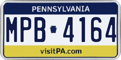 PA license plate MPB4164