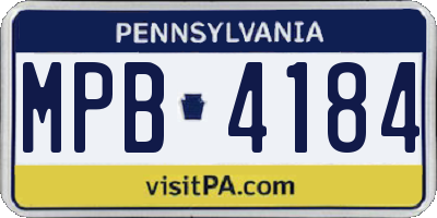 PA license plate MPB4184