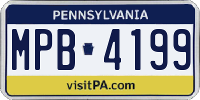 PA license plate MPB4199