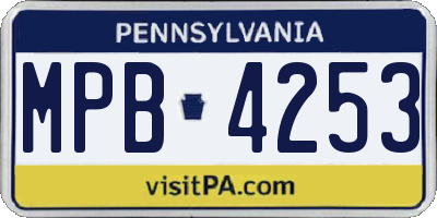 PA license plate MPB4253