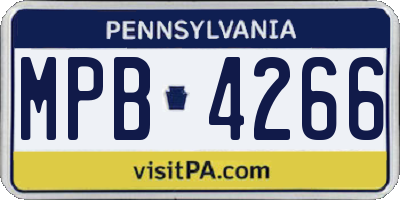 PA license plate MPB4266