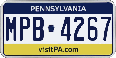 PA license plate MPB4267
