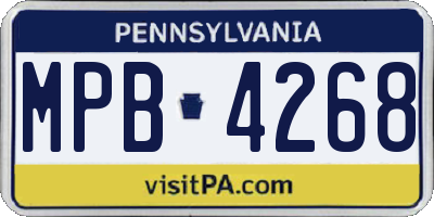 PA license plate MPB4268
