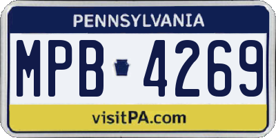 PA license plate MPB4269