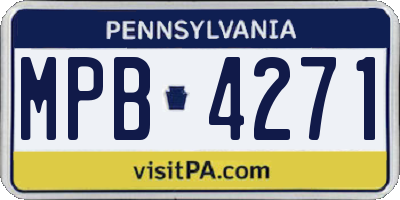 PA license plate MPB4271