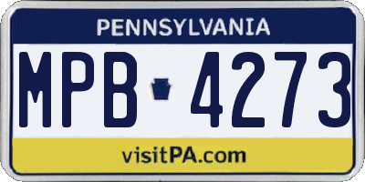 PA license plate MPB4273