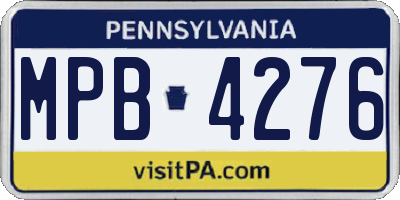 PA license plate MPB4276