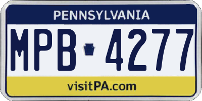 PA license plate MPB4277