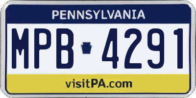 PA license plate MPB4291