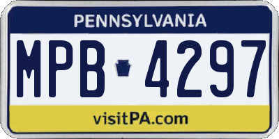 PA license plate MPB4297