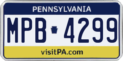 PA license plate MPB4299