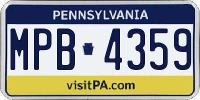 PA license plate MPB4359