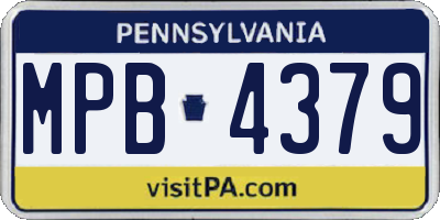 PA license plate MPB4379