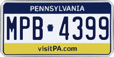 PA license plate MPB4399