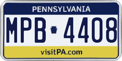 PA license plate MPB4408